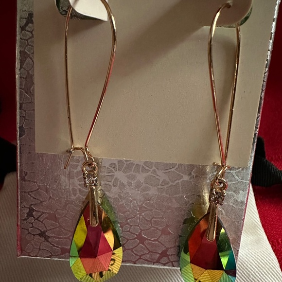 KATE SPADE DANGLING METALLIC DROP PIERCED EARRINGS - Picture 5 of 9